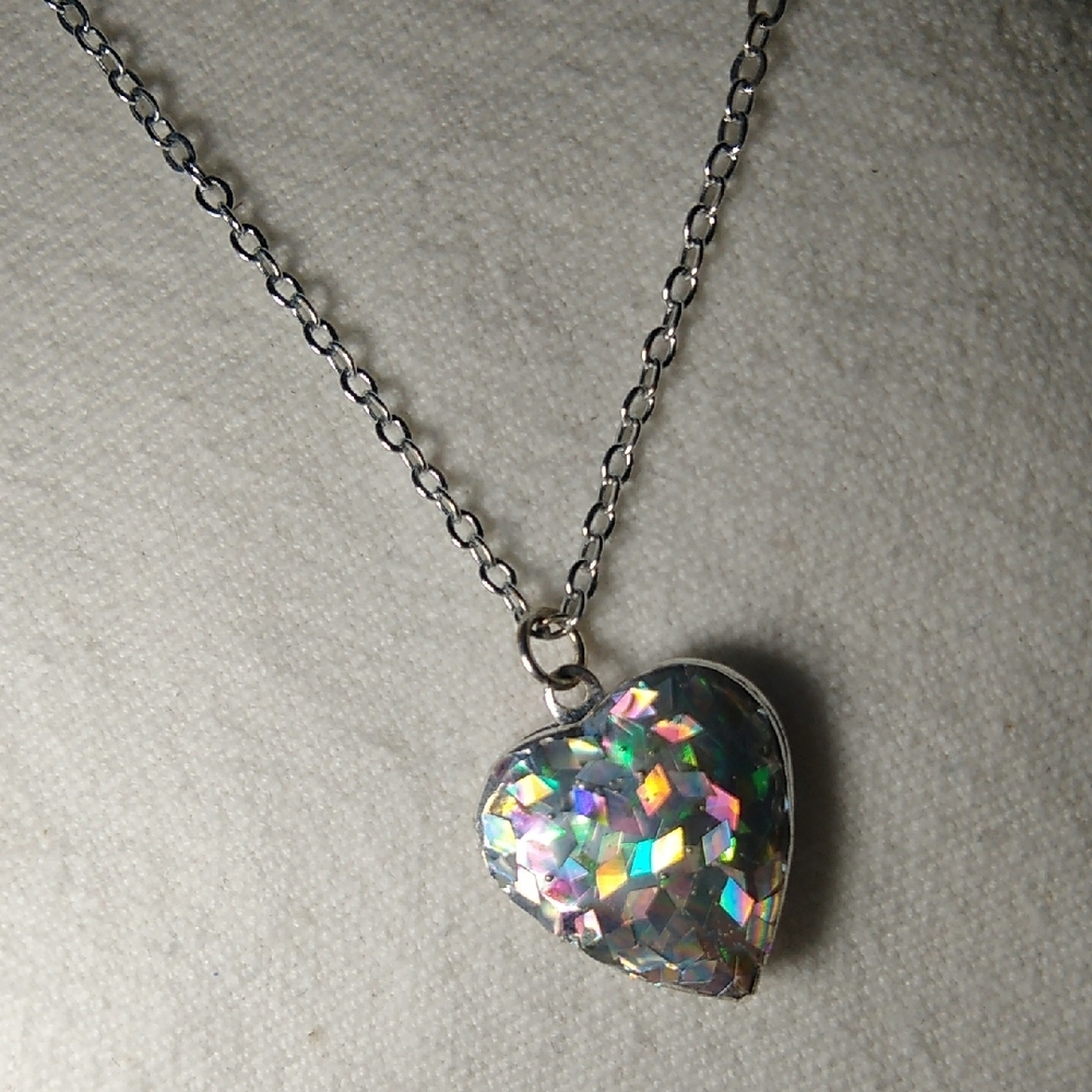 darling adjustable sparkle-glitter locket pendant necklace